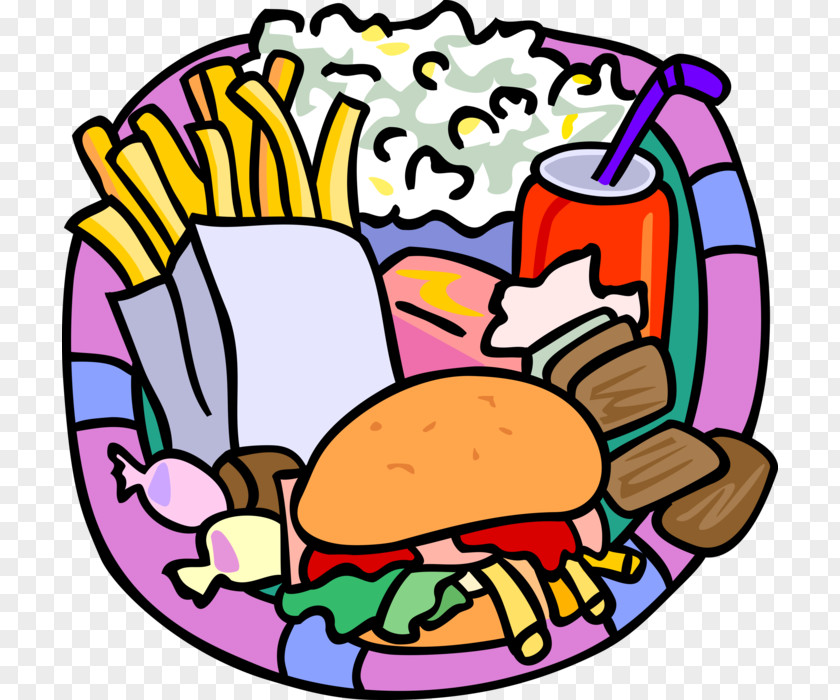 Junk Food Fast French Fries Pizza Clip Art PNG