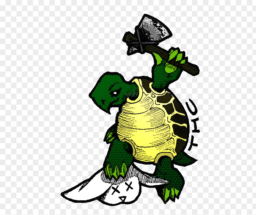 Pond Turtle Sea Green Reptile Tortoise Cartoon PNG