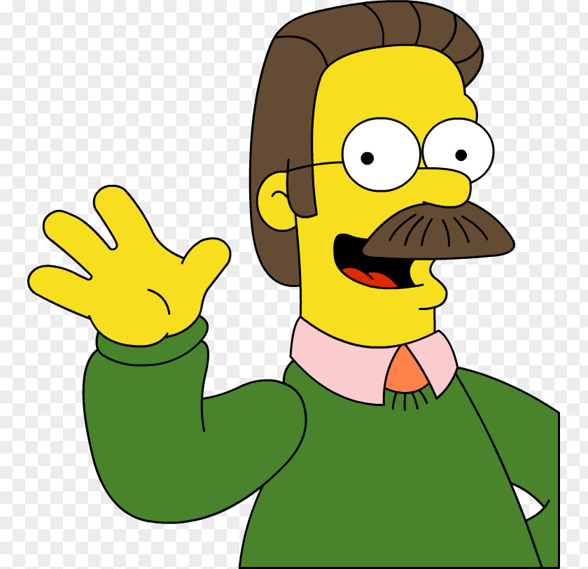 Bart Simpson Ned Flanders Homer Marge Lisa PNG