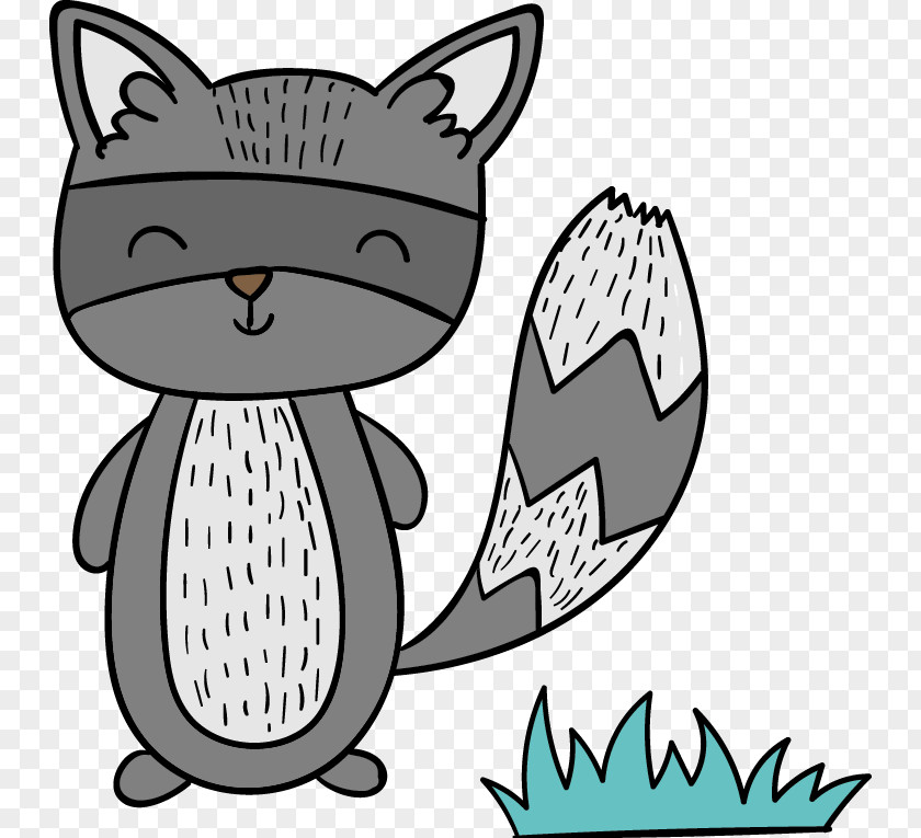 Free Cartoon AndroidCute Vector Gray Laugh Civet Cats Forest Animals Friends Of The PNG