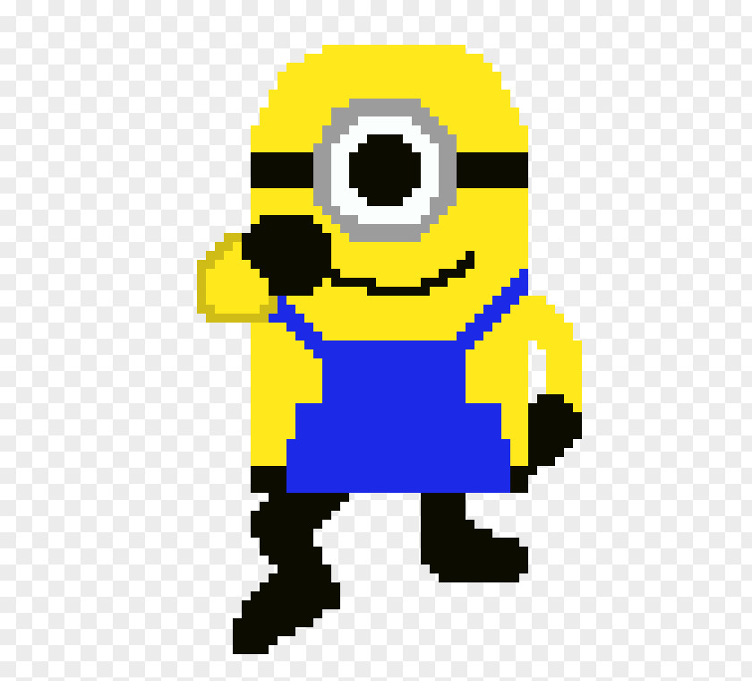 Minion Jazz Hands Smiley Pixel Art PNG