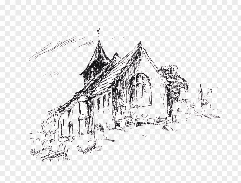 St John The Baptist Day Line Art Building Sketch PNG