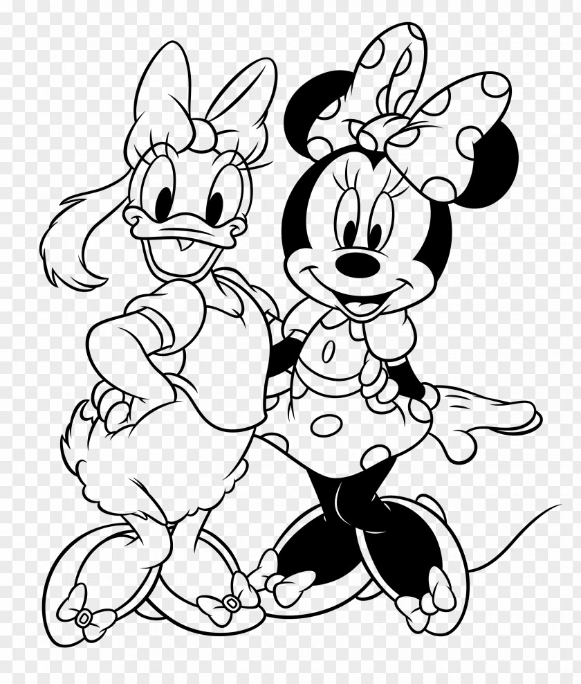Disney Pluto Daisy Duck Minnie Mouse Donald Mickey Coloring Book PNG