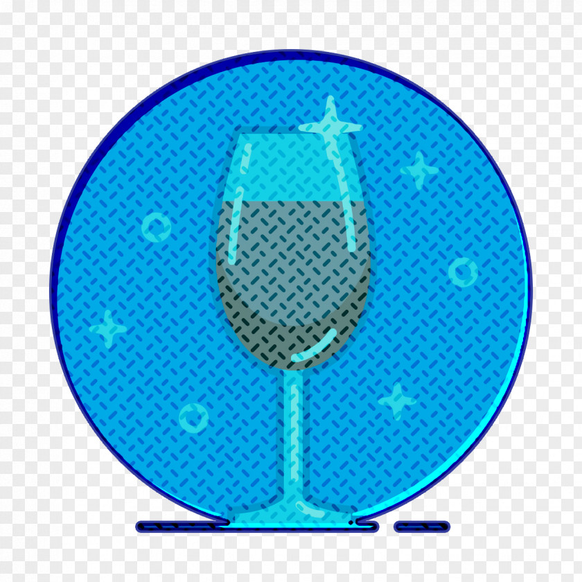 Electric Blue Wine Glass Alcohol Icon Bar Drink PNG