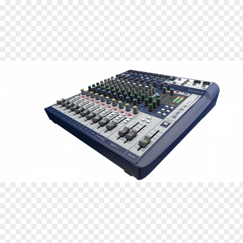 Mixing Consol Audio Mixers Soundcraft Signature 12 MTK Analog Signal PNG