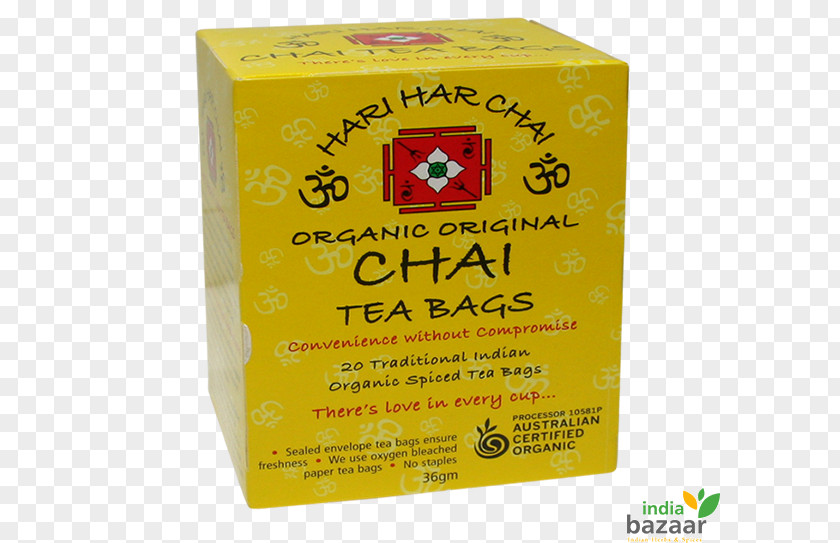 Tea Green Masala Chai Organic Food Bag PNG