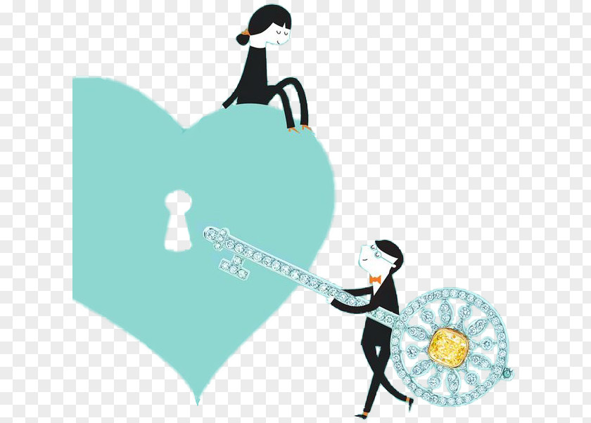The Key To Heart Tiffany & Co. Valentines Day Jewellery Advertising Clip Art PNG