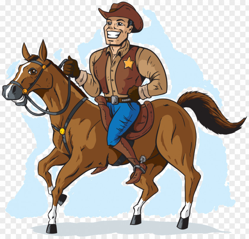 Western American Paint Horse Equestrian Cowboy Clip Art PNG