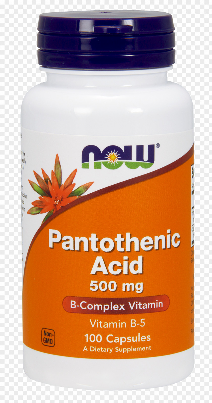 Health Dietary Supplement Pantothenic Acid Capsule NOW Foods PNG