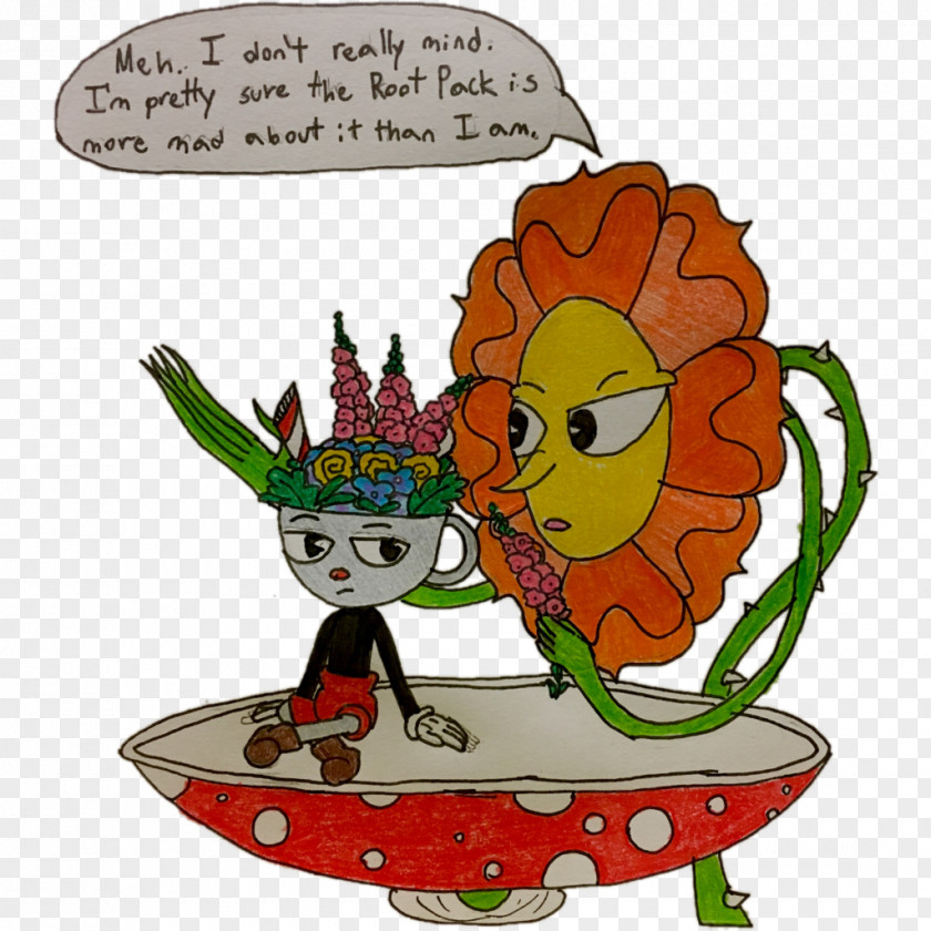 Cuphead Flower Drawing DeviantArt PNG