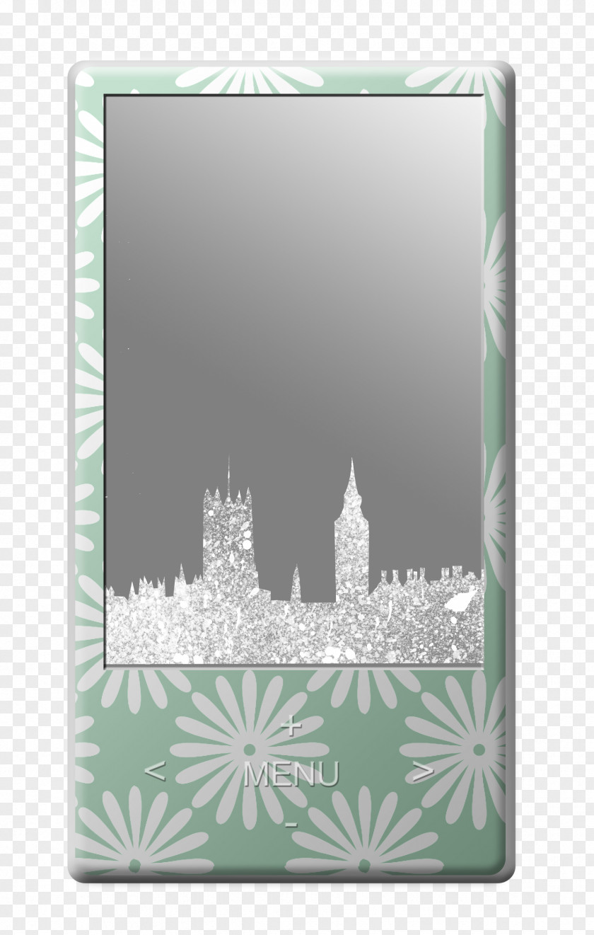 Green City Silhouette Mirror PNG