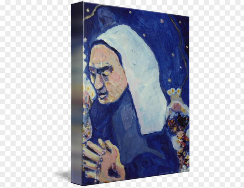 Mother-teresa Portrait Acrylic Paint Modern Art Resin PNG