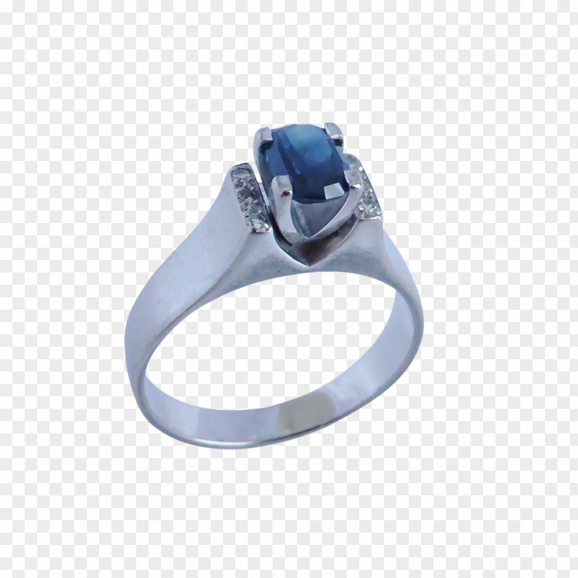 Sapphire Engagement Ring Diamond Cut Emerald PNG