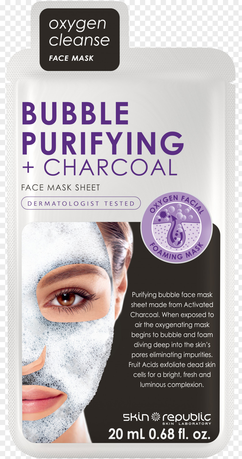 Sheet Mask Facial Charcoal Face Activated Carbon PNG