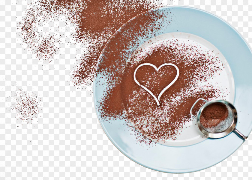 Chocolate Powder On The Plate Coffee Cocoa Solids Bean Theobroma Cacao PNG