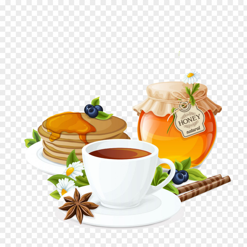 Coffee And Dessert Tea Pancake Crxeape Breakfast PNG