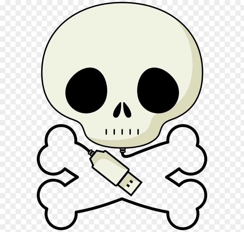 Grey Cartoon Skeleton Skull And Bones Crossbones Clip Art PNG