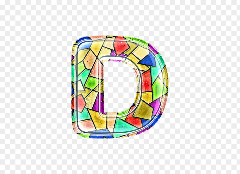 Stained Glass Letter D Window PNG