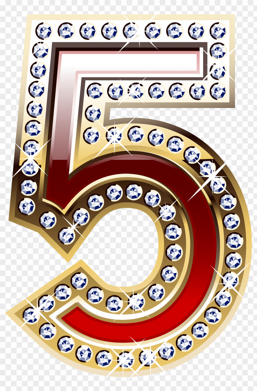 Decorative Pattern Blooming Number Symbol Clip Art PNG