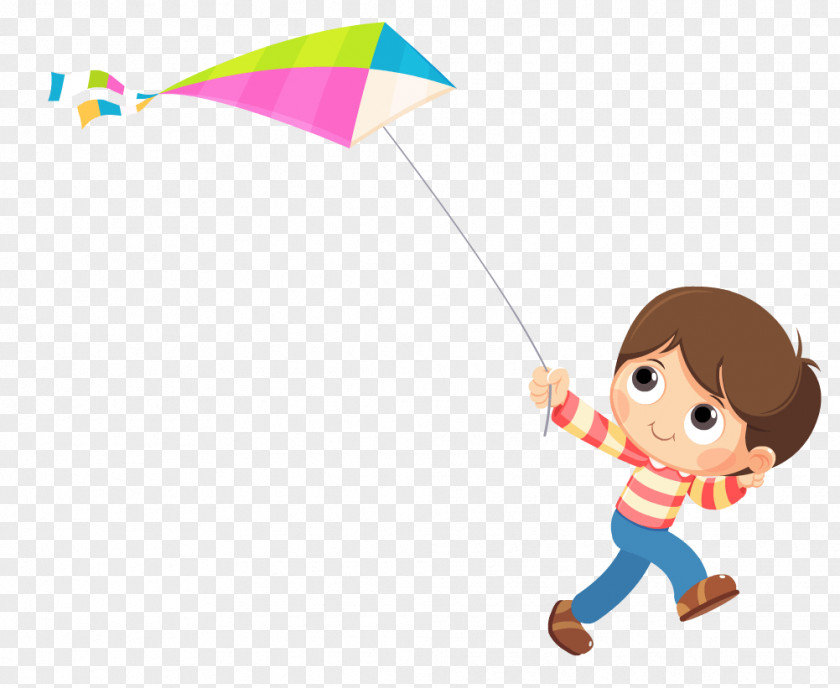 Kids Kite Cartoon Animation Clip Art PNG
