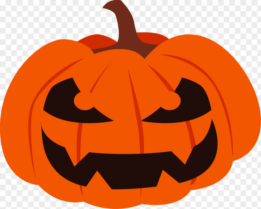 Vector Funny Pumpkin Calabaza Cucurbita Maxima Jack-o-lantern Clip Art PNG