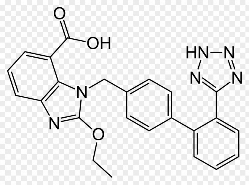 Candesartan Angiotensin II Receptor Blocker Valsartan Pharmaceutical Drug Structure PNG