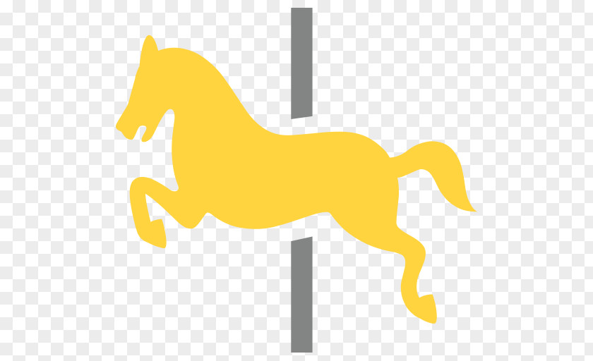 Carousel Mustang Pony Equestrian Emoji Clip Art PNG