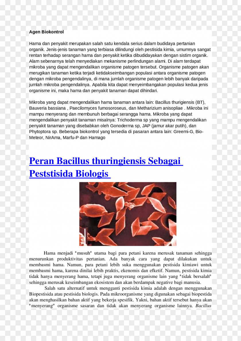 Design Bacillus Thuringiensis Font PNG