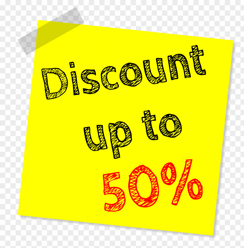 Discount Sticky Note Discounting Sales Price Retail PNG