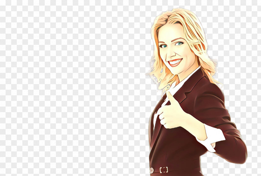 Gesture Photo Shoot Hair Blond Outerwear Long Smile PNG