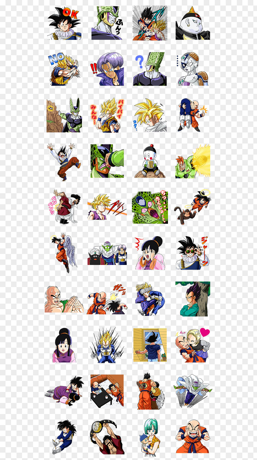 Goku Cell Vegeta Dragon Ball Sticker PNG