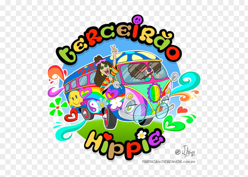 Hippie Logo Drawing PNG