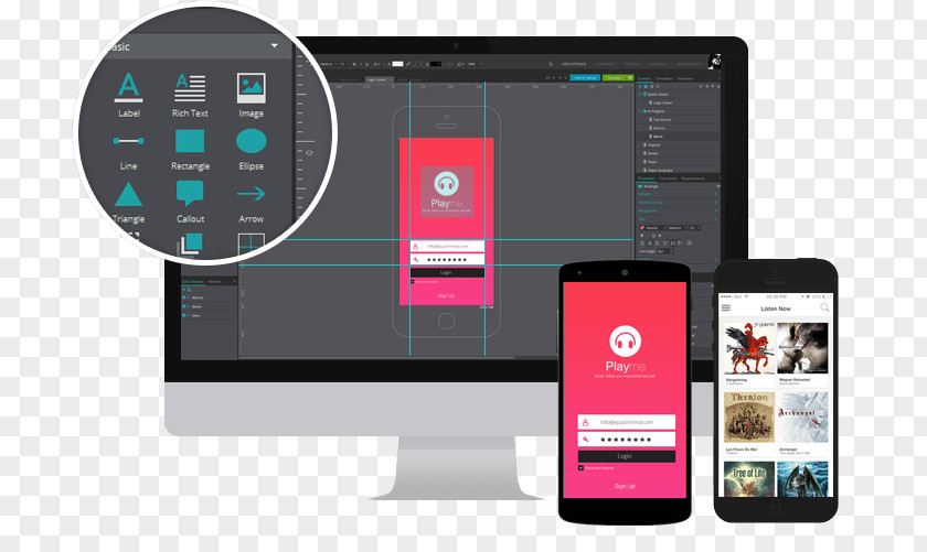 Mobile Phone Wireframe Website Design Tool Justinmind PNG