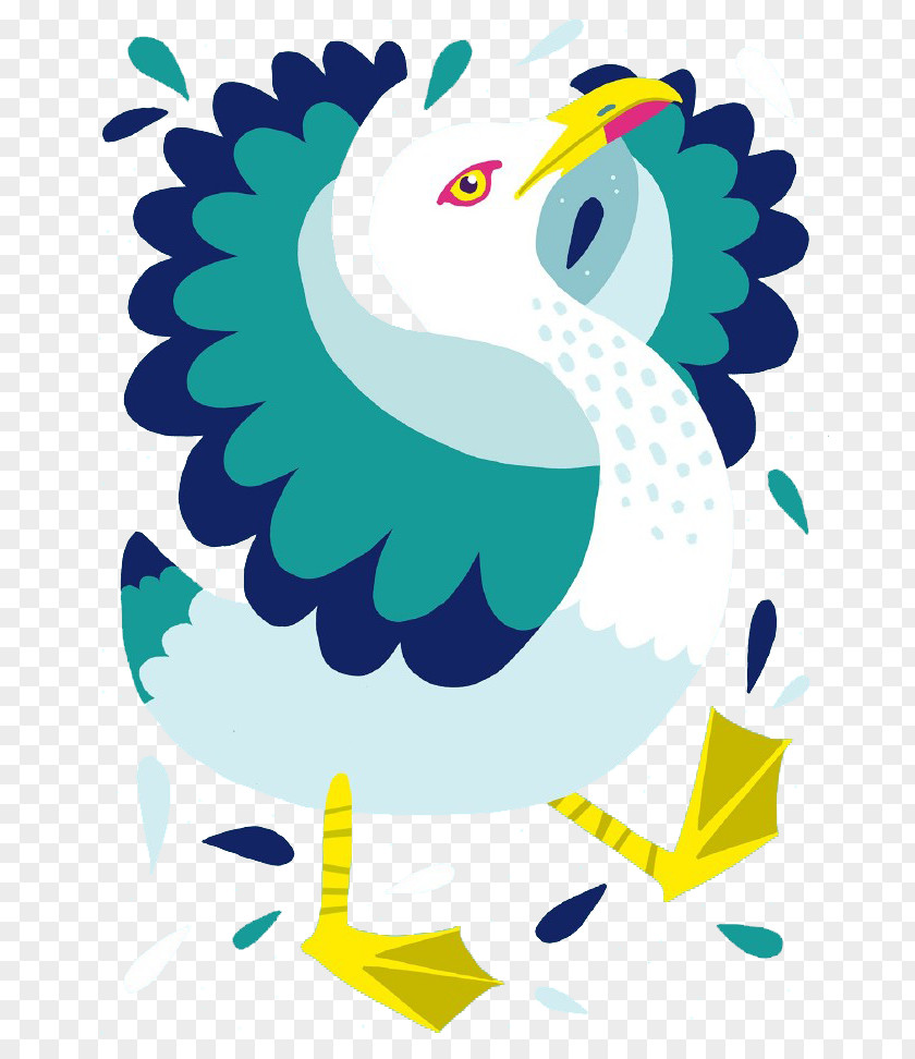 Cartoon Blue Eagle Bird Illustrator Illustration PNG