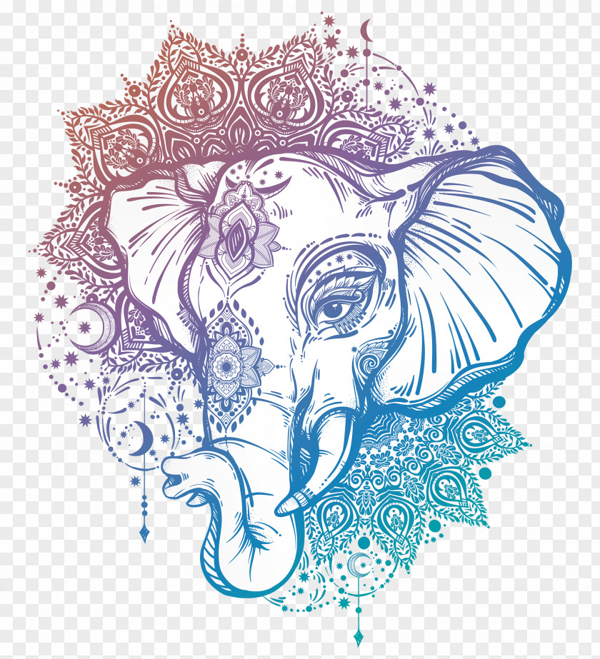 Ganesha Tattoo Artist Mandala Elephant PNG