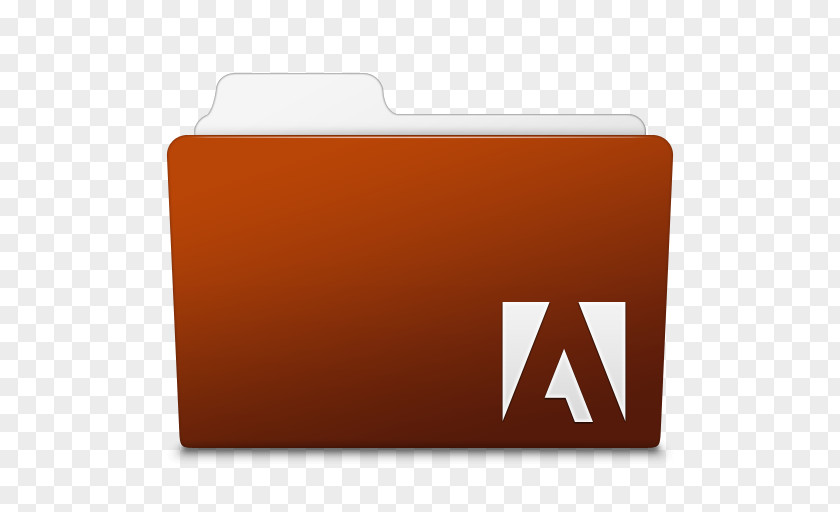 Adobe Bridge Folder Orange Rectangle Font PNG