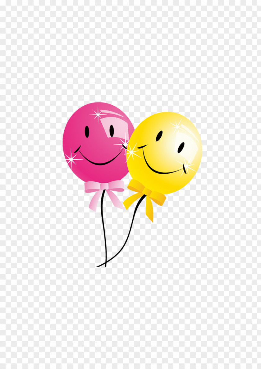 Cartoon Smiley Balloon PNG