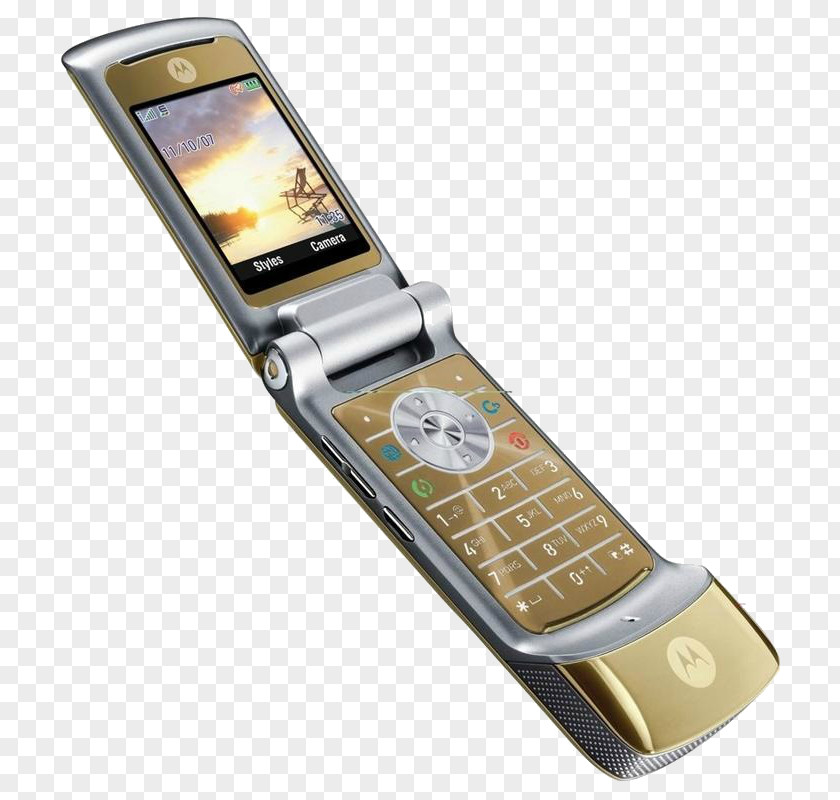 Motorola Dynatac RAZR V3i SLVR L7 Telephone PNG