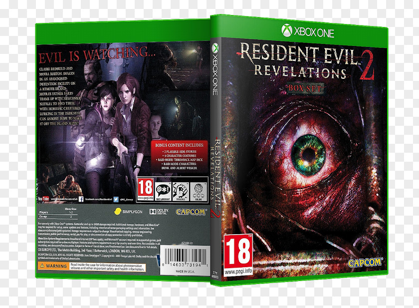 Cover Dvd Xbox 360 Resident Evil: Revelations 2 Evil 5 PNG