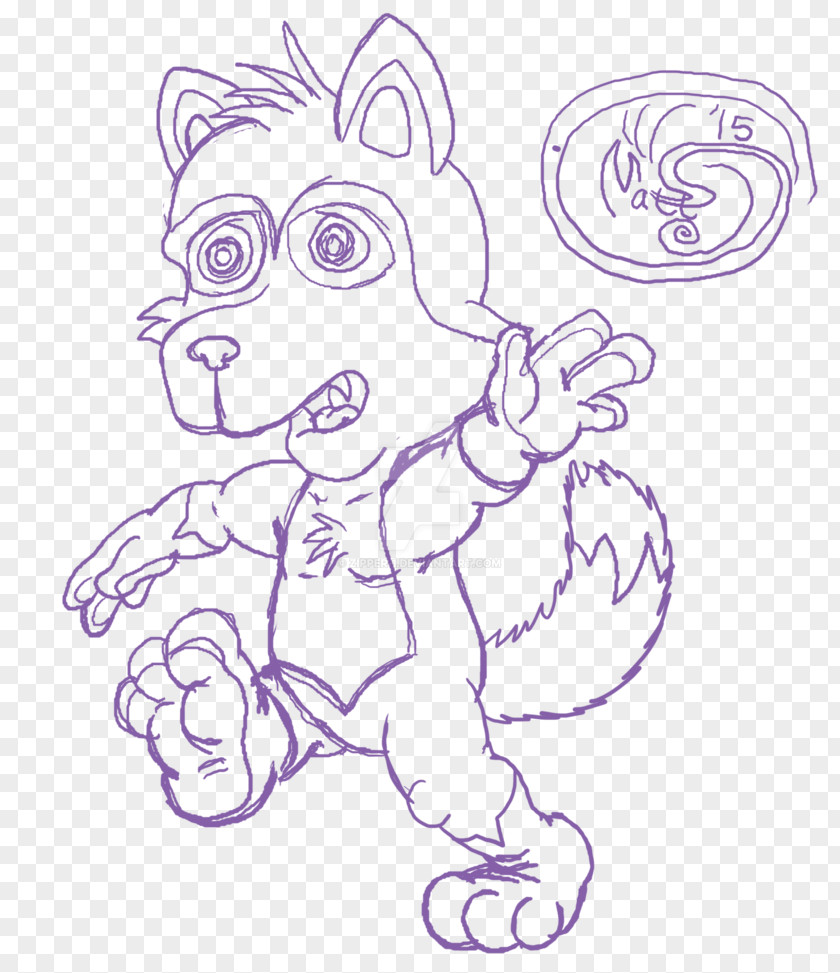 First Step Canidae Line Art Dog Sketch PNG