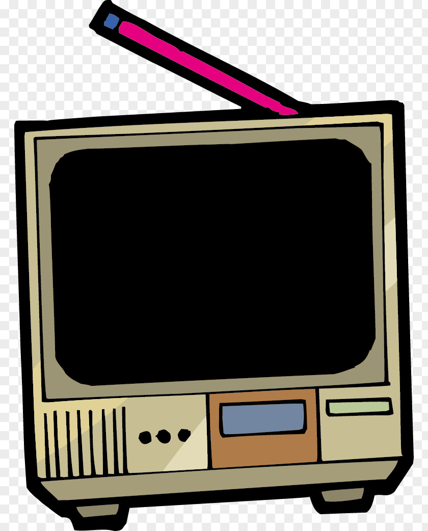 Hand Drawn Retro TV Vector Television Clip Art PNG