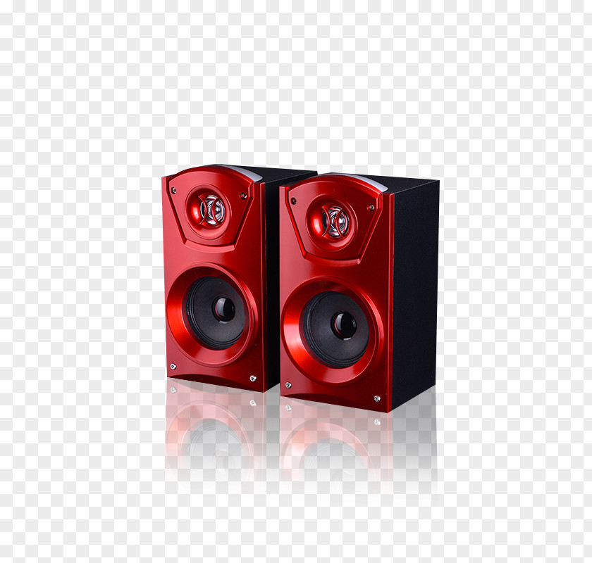 Small Red Speaker Computer Speakers Subwoofer Studio Monitor Loudspeaker PNG