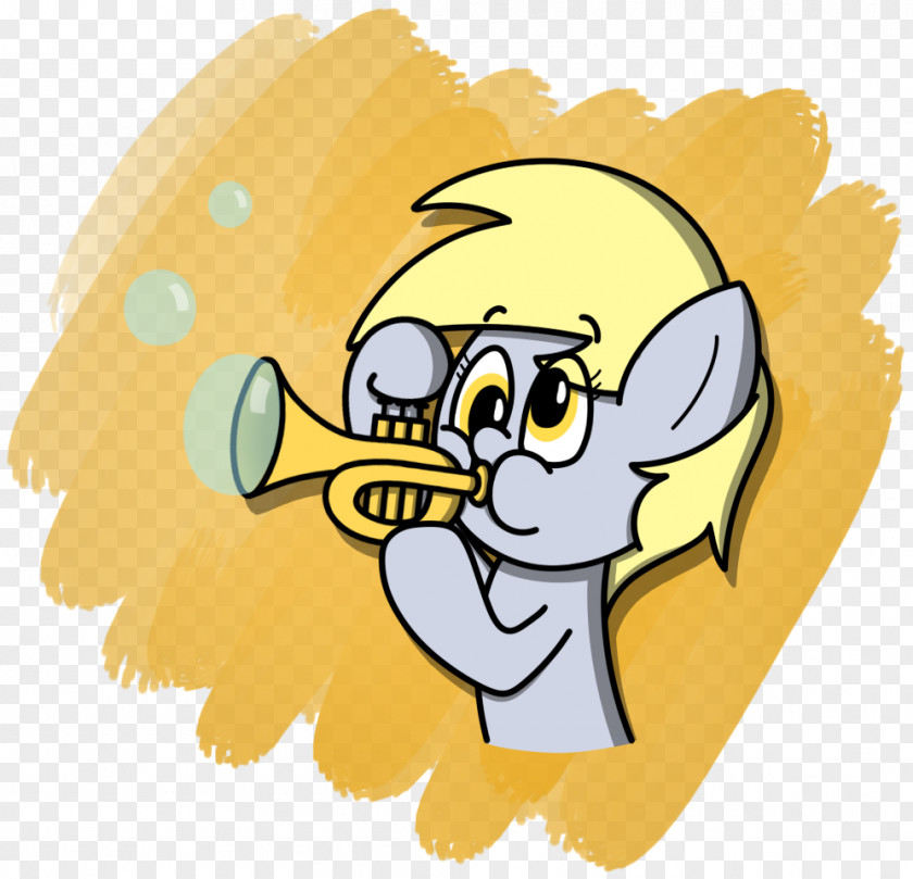 Derpy Bubble Hooves Pony Illustration Trumpet Character PNG