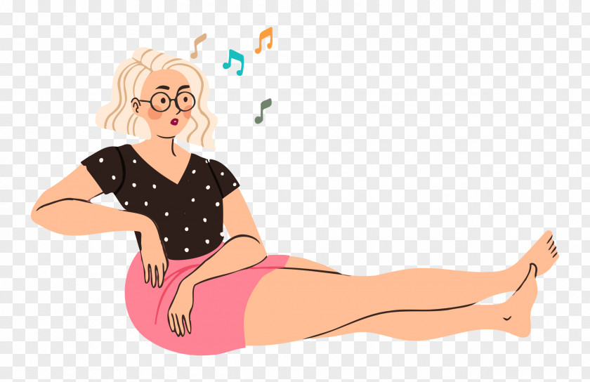 Relaxing Lady Woman PNG