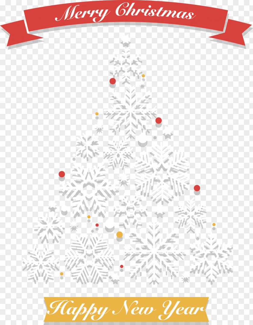 Snowflake Christmas Tree Santa Claus Ornament PNG