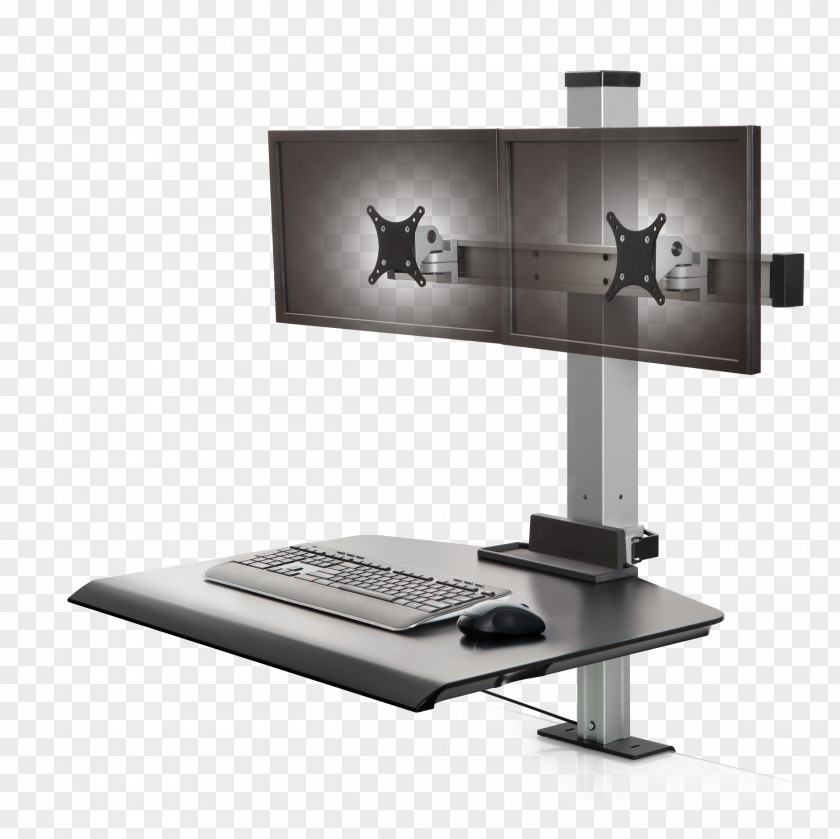 Stand For 30 Minutes Computer Keyboard Sit-stand Desk Standing Multi-monitor PNG