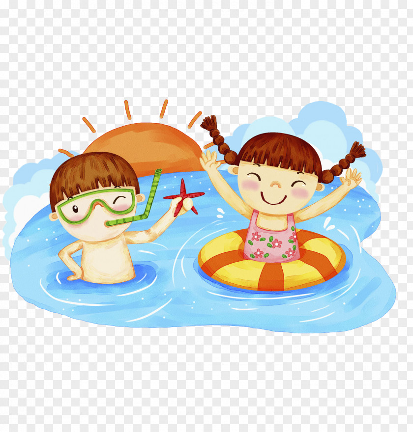 A Swimming Child PNG
