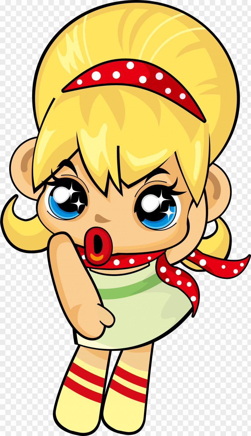 Cartoon Woman Avatar Illustration PNG