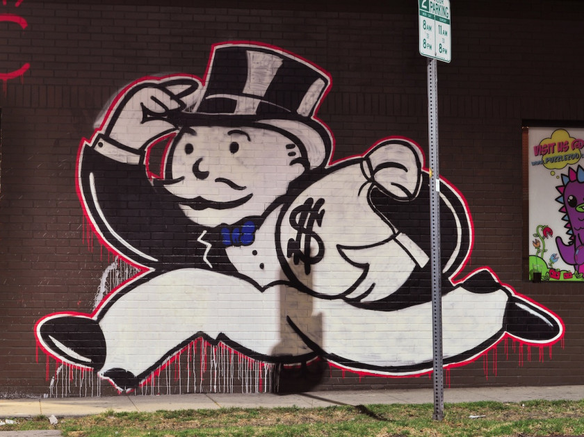 GRAFITTI United States Rich Uncle Pennybags Monopoly Equifax Finance PNG