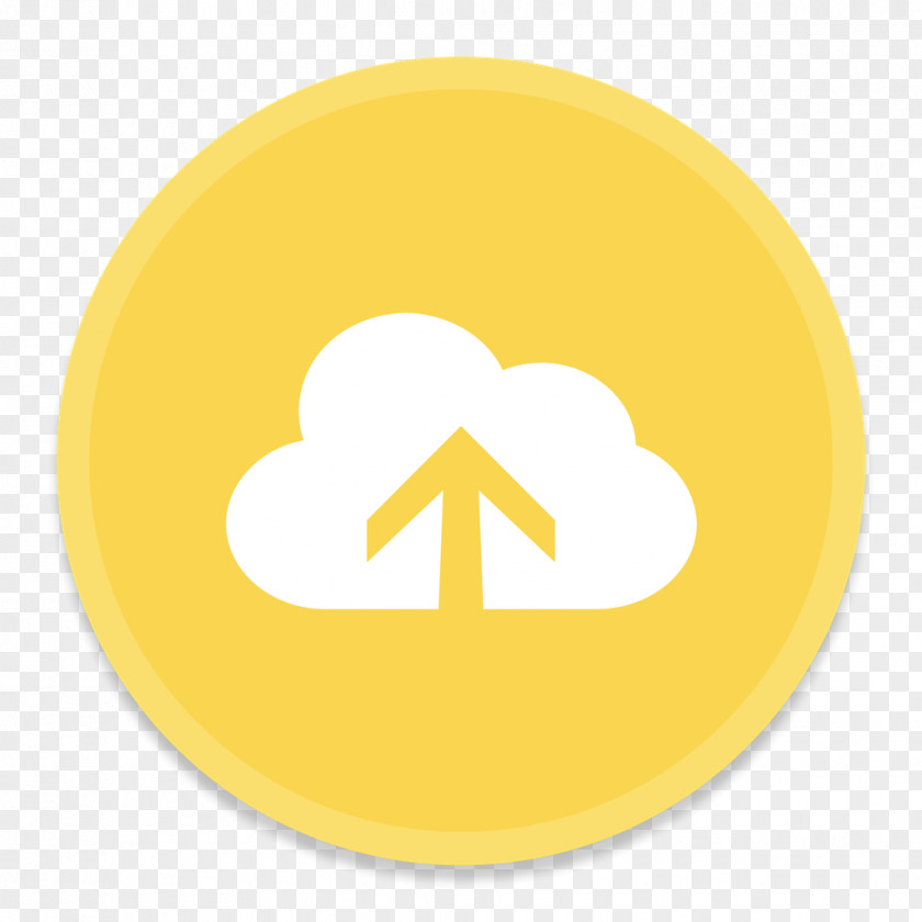 Microsoft Upload Centre Symbol Yellow PNG